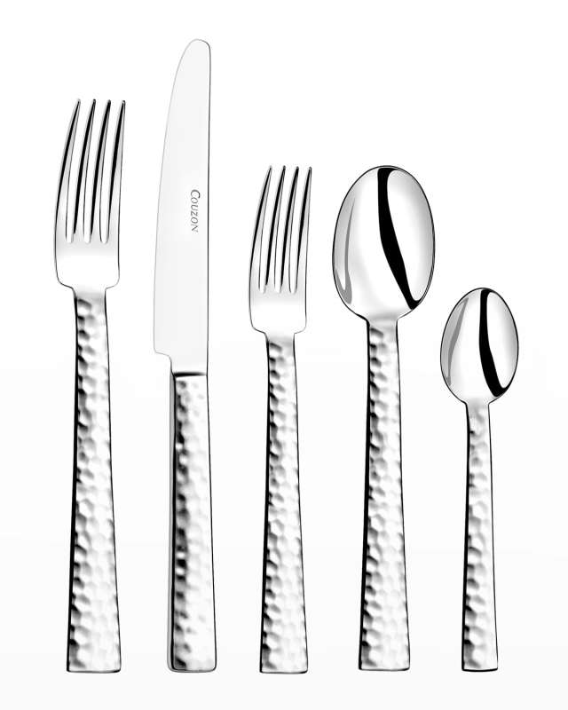 Ato Hand-Hammered 5-Piece Flatware Set